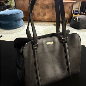 ✨ Kate Spade Black Saffiano Leather Triple-Compartment Tote ✨